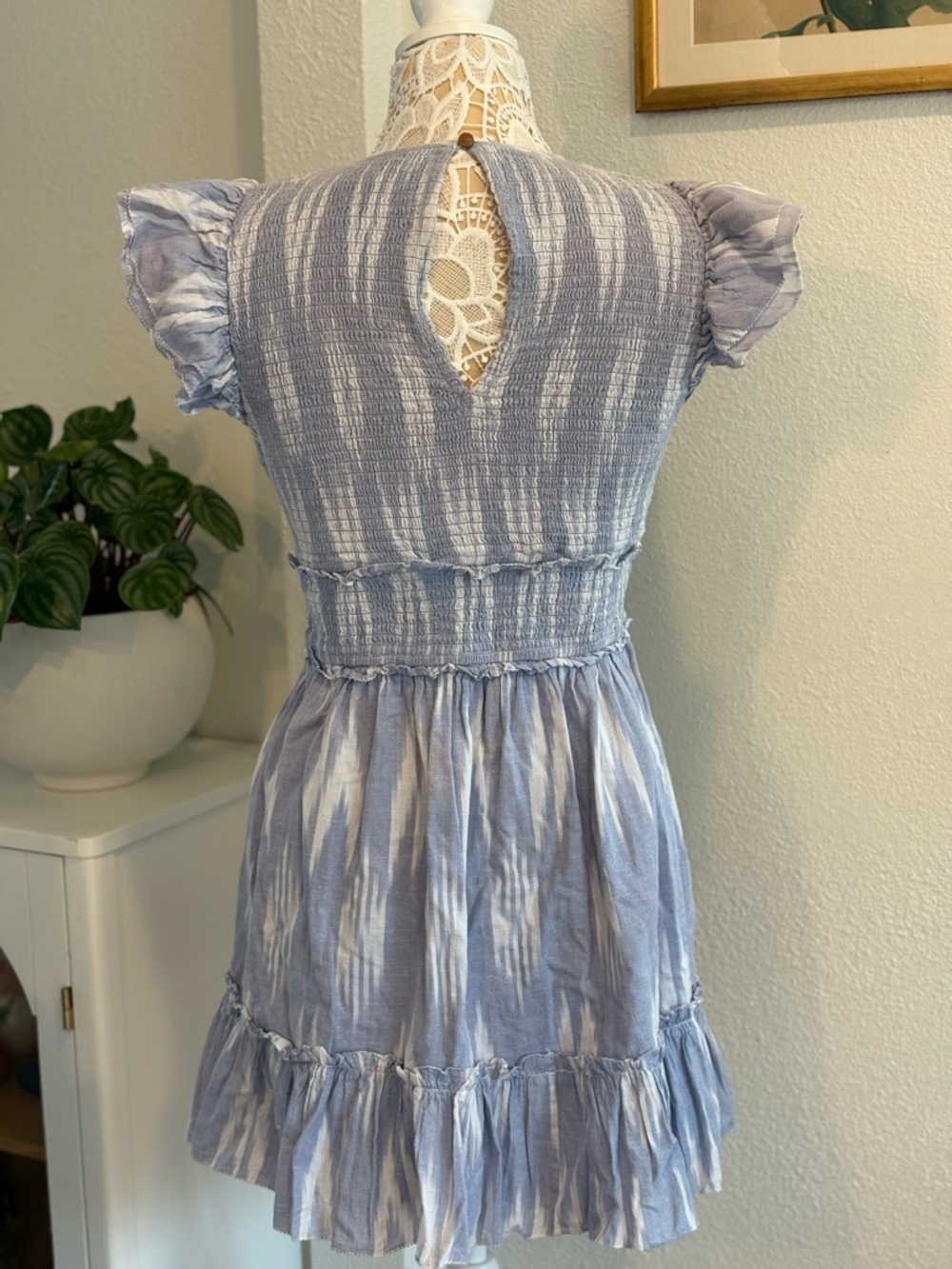 SAYLOR Smocked Ruffle Mini Dress with Flutter Sleeves - Picture 2 of 10